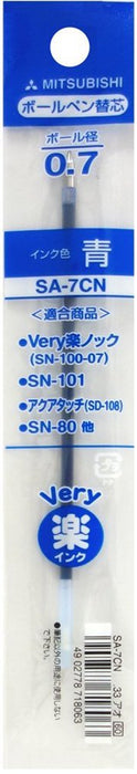 Mitsubishi Pencil Oil-Based Blue Ballpoint Pen Refill Sa-7Cn Pack of 10 Pieces