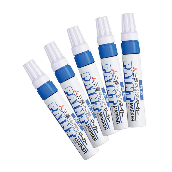 Mitsubishi Pencil Bold Blue Paint Marker - Set of 5 Px30.33 Series