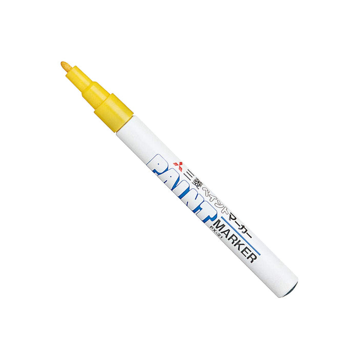 Mitsubishi Pencil Fine Point Yellow Paint Marker Pack of 10 Px21.2