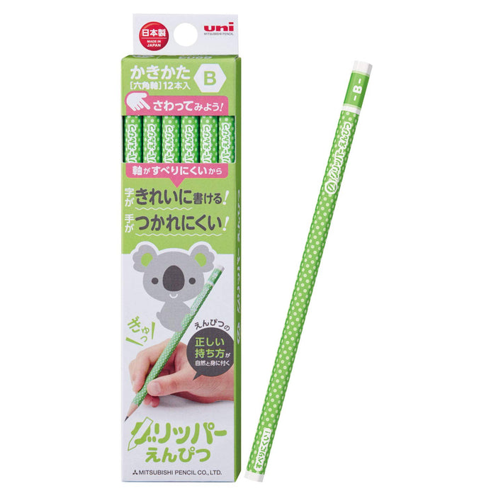 Mitsubishi Pencil Scratch Gripper B Green Pack of 12 K6903B