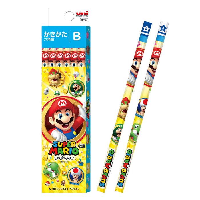 Mitsubishi Pencil Super Mario B Pack of 12 in Paper Box - K5598B