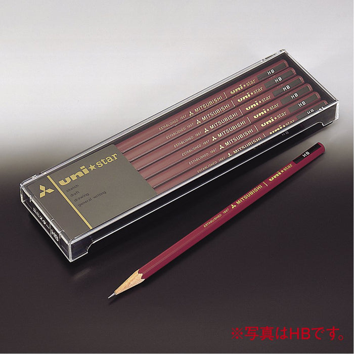 Mitsubishi Pencil Unistar 2B - Pack of 12 High-Quality Writing Pencils