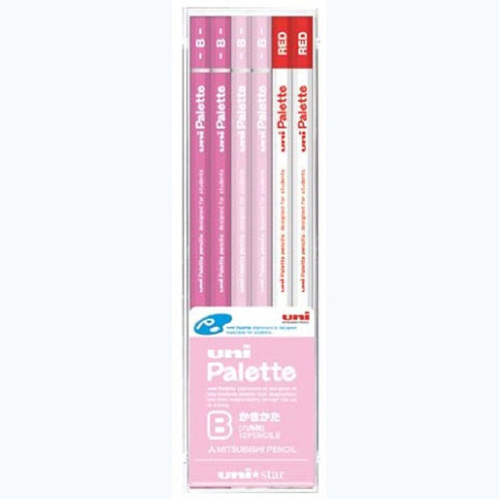 Mitsubishi Pencil Unistar Uni Palette B Red Pastel Pink 1 Dozen US1051