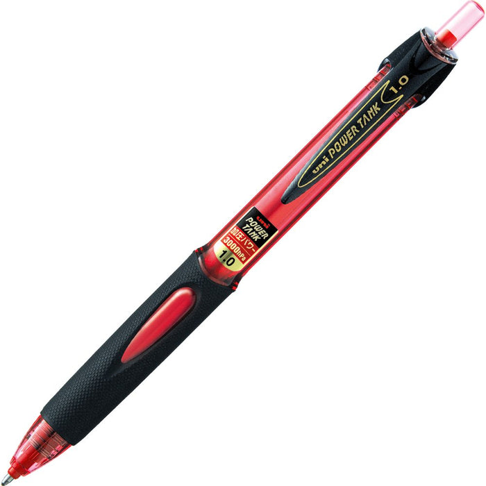 Mitsubishi Pencil Power Tank Pressure Ballpoint Pen 1.0 Red Pack of 10