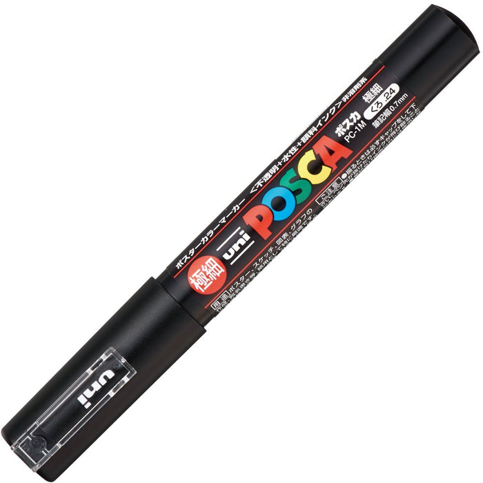 Mitsubishi Pencil Posca Extra Fine Black Water-Based Pen Pack of 10