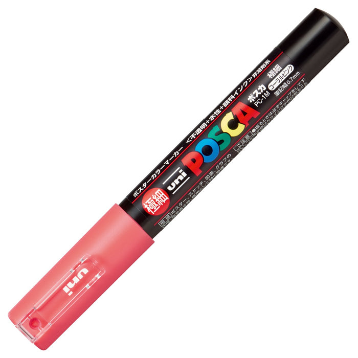 Mitsubishi Pencil Extra Fine Coral Pink Water-Based Posca Pen - Pack of 10