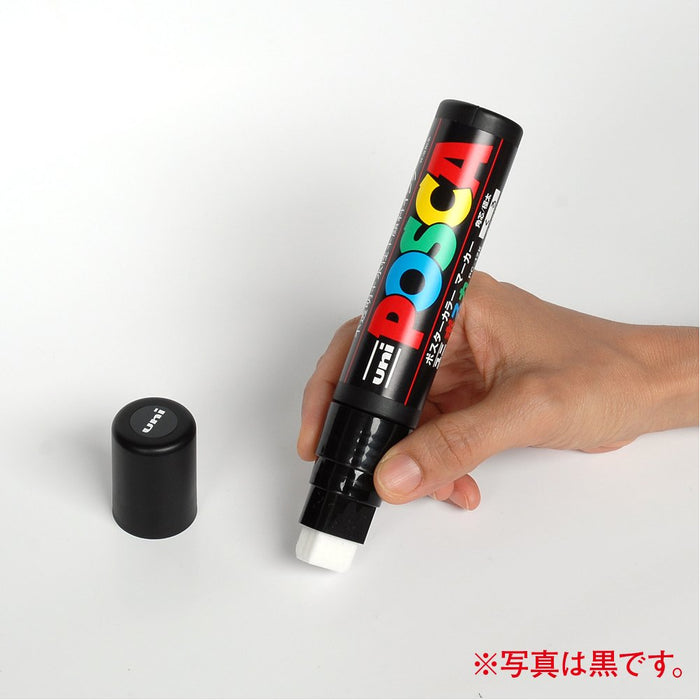 三菱铅笔白色水性 Posca 笔配超粗方形铅芯 Pc17K.1