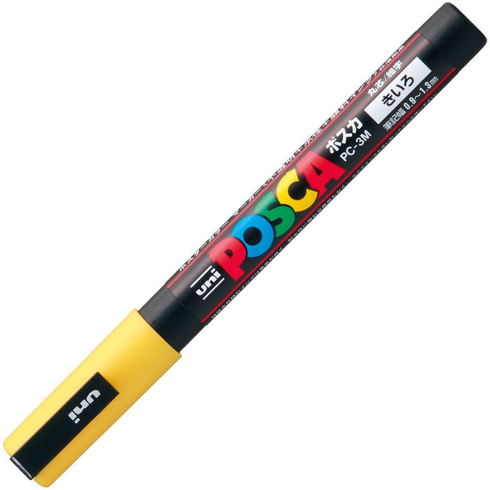 三菱鉛筆 水性細尖 Posca 筆 黃色 Pc3M.2 10 支裝