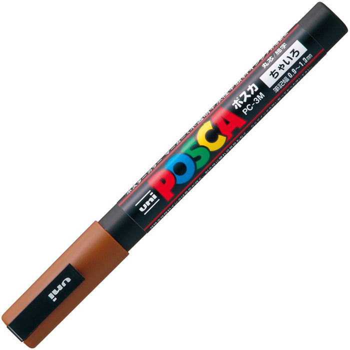 Mitsubishi Pencil Fine Point Round Core Posca Pen PC3M.21 10-Piece Brown