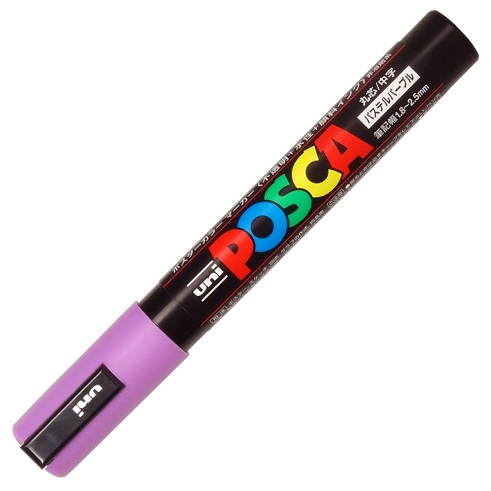 Mitsubishi Pencil Medium Point Water-Based Posca Pen Pastel Purple Pack of 10