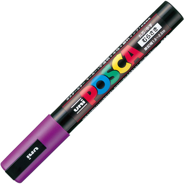 Mitsubishi Pencil Medium Point Water-Based Purple Posca Pen 10 Pieces Set