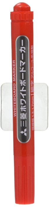 Mitsubishi Pencil Fine Point Red Whiteboard Marker Round Lead Pack of 10