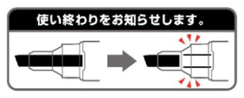 三菱鉛筆紅色中點白板筆帶通知感應器 5 件裝