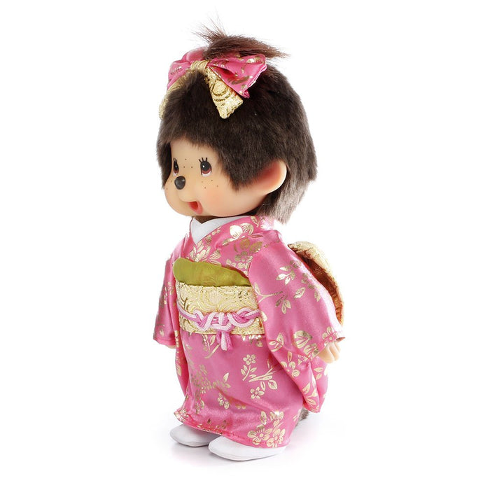 Sekiguchi Monchhichi Girl Plush Toy Furisode Style 20cm Height