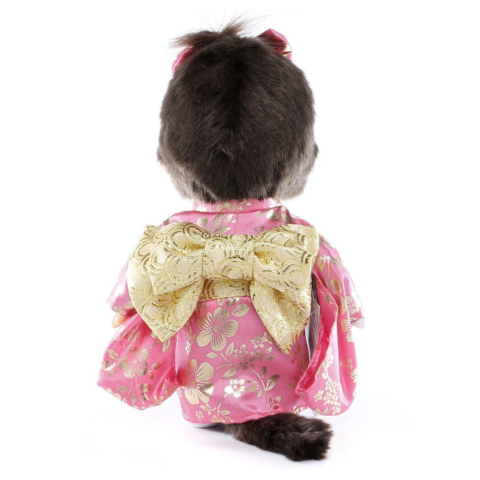 Sekiguchi Monchhichi Girl Plush Toy Furisode Style 20cm Height