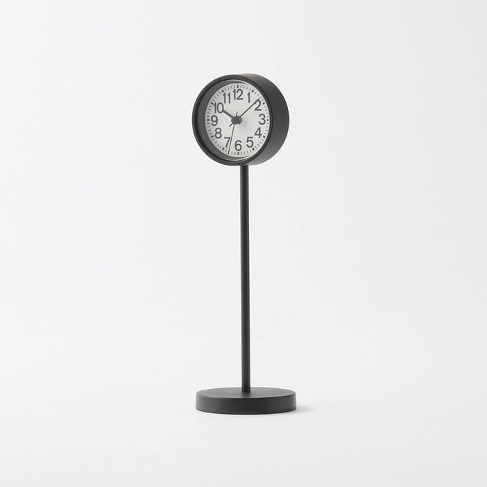 Muji Park Clock Mini Black Mj-Pcmb2 Japan 44275757 55X55X182Mm