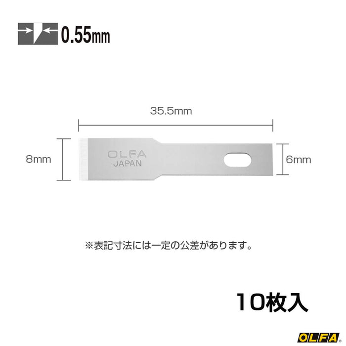 Olfa 艺术刀专业版 10 件套替换平刀片套装 - XB157H Olfa