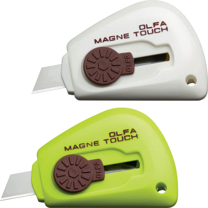 Olfa Magnetouch 2-Piece Set in White and Lime Green - 95B2 Model by Olfa