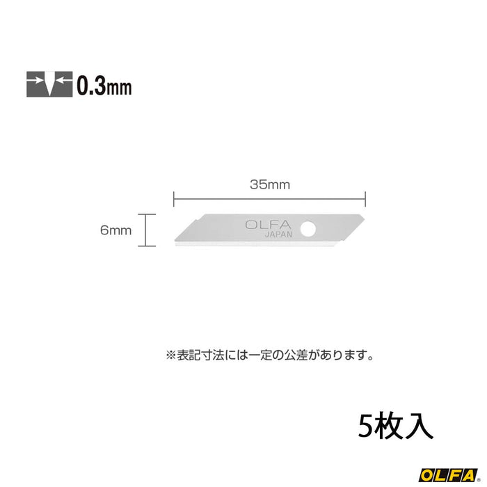 Olfa 单刀 Kirinook 5 件套替换刀片 Xb209