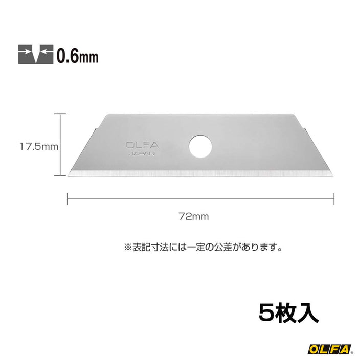 Olfa L 型副刀备用刀片 5 件 - 耐用替换刀片 XB108S