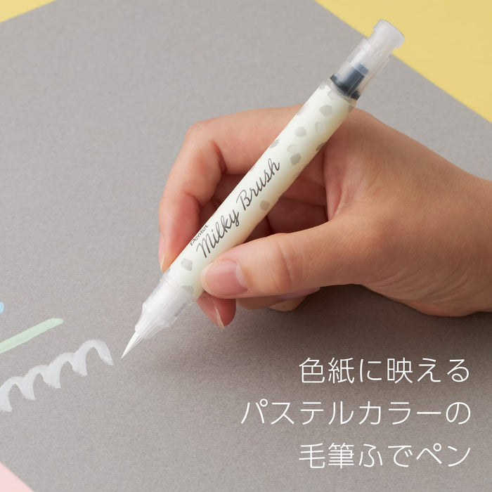 Pentel White Milky Brush Pen Xgfh-Pw Color Brush by Pentel