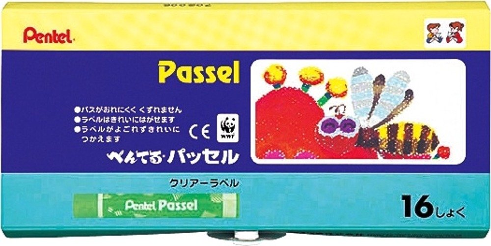 Pentel 16 Colors Crayon Passel Ghpa116D - High-Quality Art Supplies