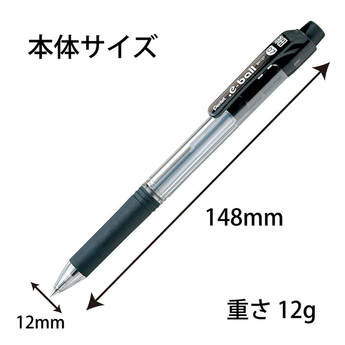 Pentel Dot E Black 0.7mm Oil-Based Ballpoint Pen Pack of 5