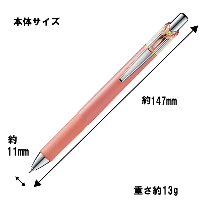 Pentel Energel Kurena Bln74L-B 凝胶圆珠笔 0.4 毫米 红色 10 支装