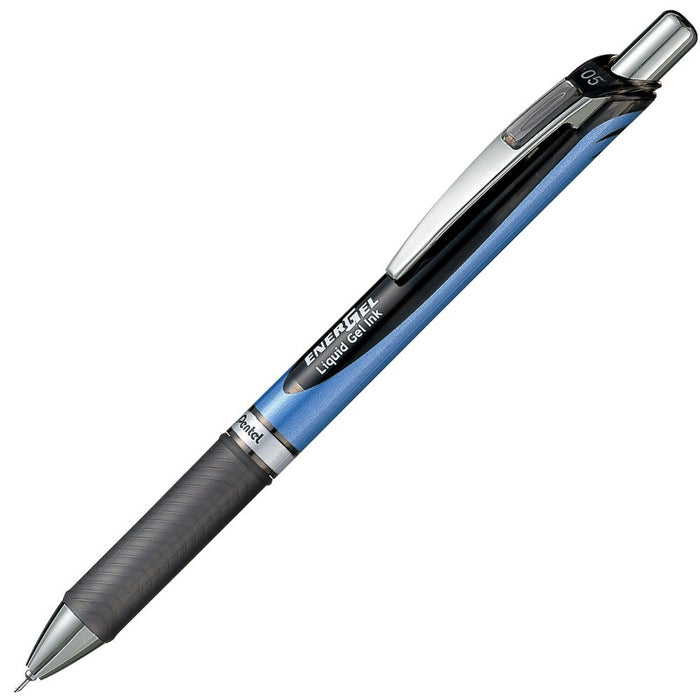 Pentel EnerGel 0.5 黑色凝胶墨水圆珠笔 5 支装