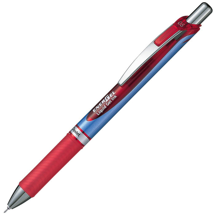 Pentel Energel 0.5 紅色中性墨水原子筆 - 5 支裝