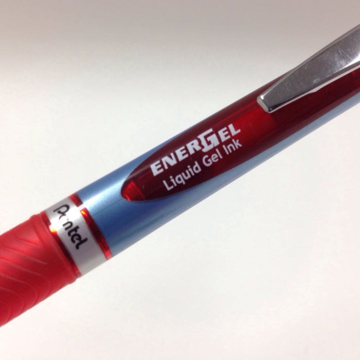 Pentel Energel 0.5 Gel Ink Ballpoint Pen in Red - Pack of 5