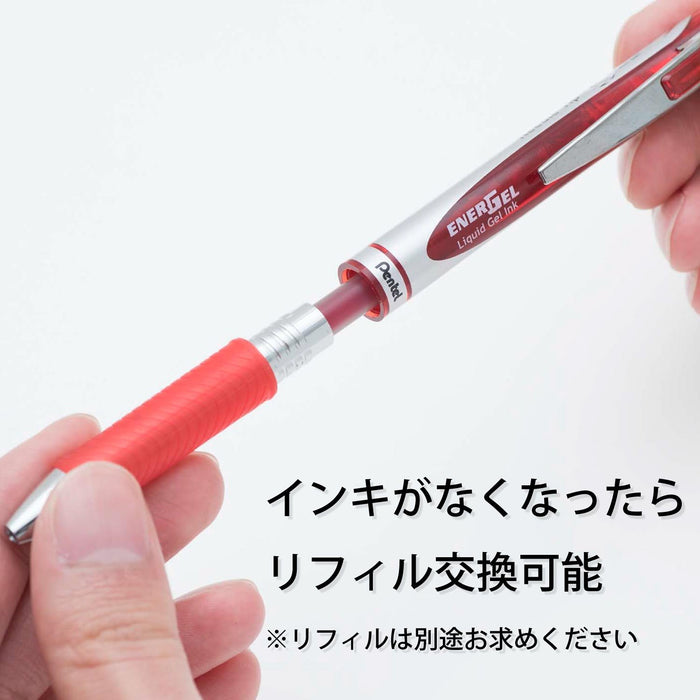 Pentel Energel 红色凝胶墨水圆珠笔 0.5 毫米 5 支装 - Xbln75Zb