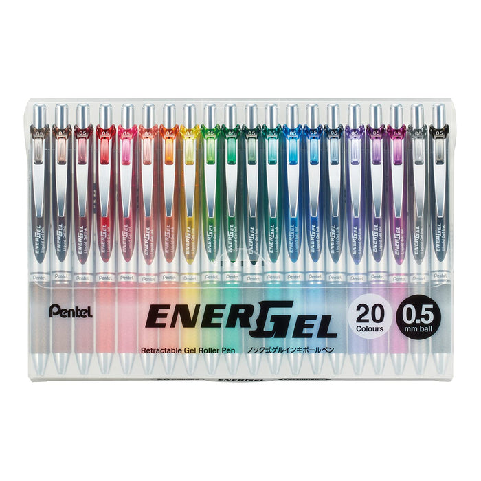 Pentel EnerGel 0.5mm 20 色凝胶墨水笔套装限量版 BLN75Z-20