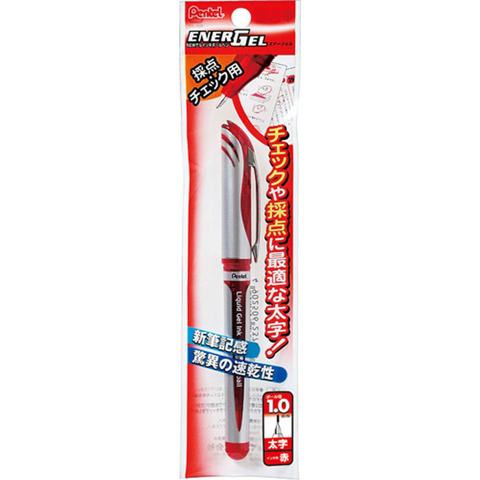 Pentel Energel 紅色中性墨水原子筆 1.0 毫米 5 支裝