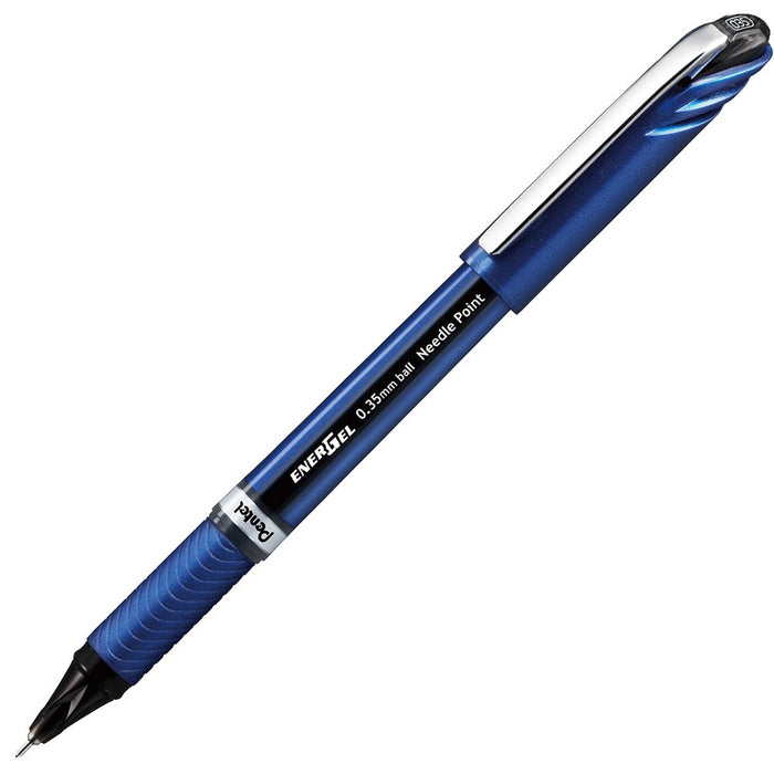 Pentel Energel Euro 凝胶墨水圆珠笔 0.35 毫米 黑色 5 支装