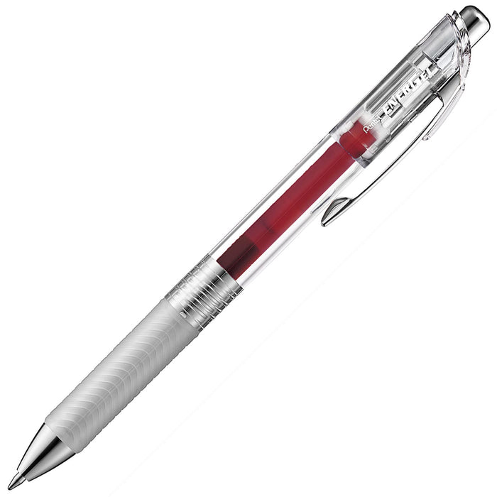 Pentel Energel Infree Burgundy 凝胶墨水圆珠笔 0.7 毫米 10 支装