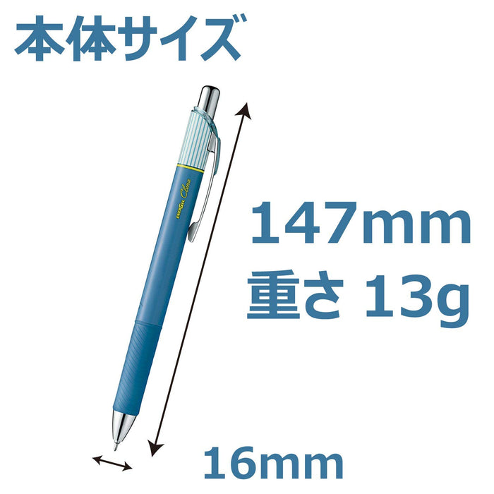 Pentel Energel Klena 05 凝胶墨水圆珠笔蓝黑色 10 支装