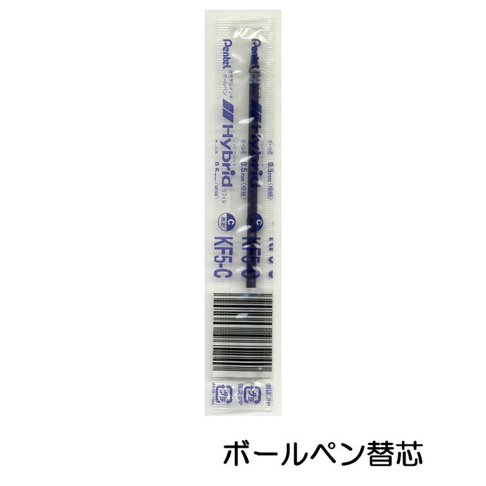 Pentel Hybrid Gel Ink Ballpoint Pen 0.5 10 Pack - Blue