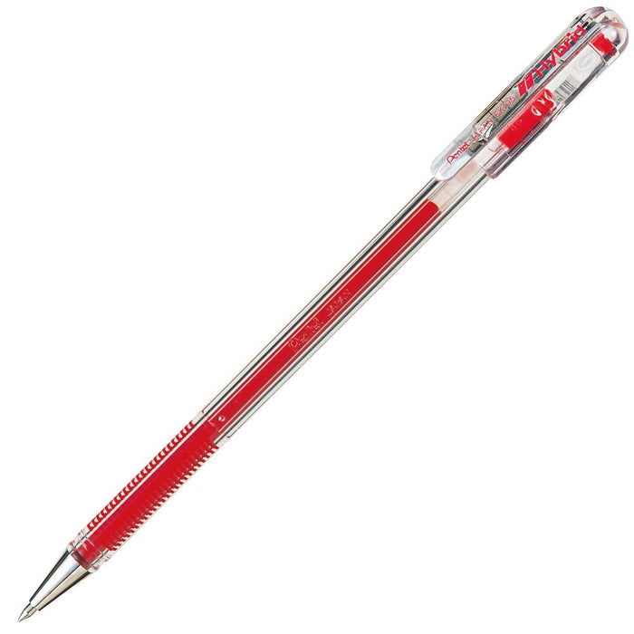 Pentel Hybrid Gel Ink Ballpoint Pen 0.5 mm Red Pack of 10