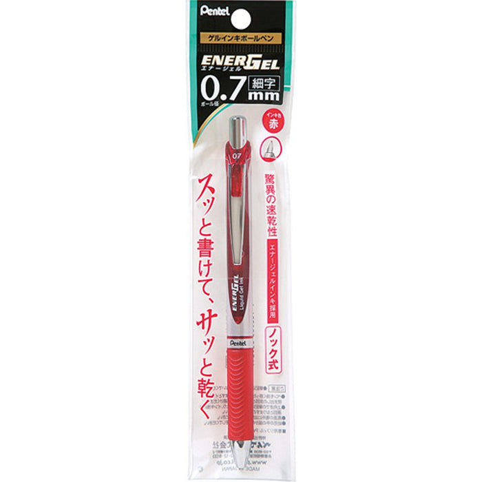 Pentel Retractable Energel 0.7mm Red Gel Ink Ballpoint Pen 5 Pieces Pack