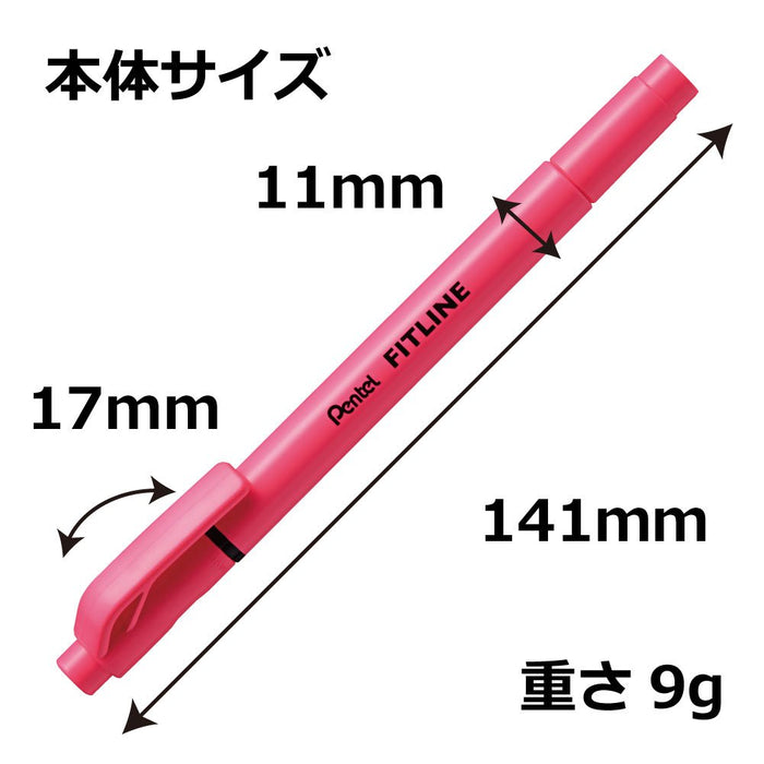 Pentel 10 件螢光筆套裝（3 種適合線條顏色）Slw11-3