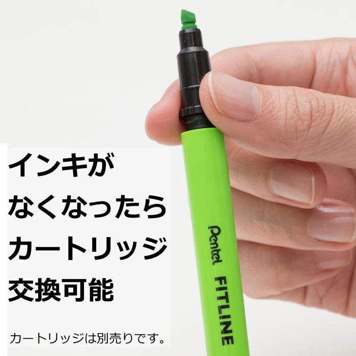 Pentel Fitline 淺綠色螢光筆 SLW11-K 10 件裝