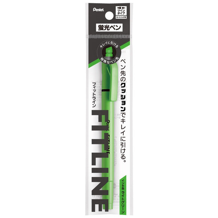 Pentel Fitline Light Green Highlighter Xslw11-K 5-Pack