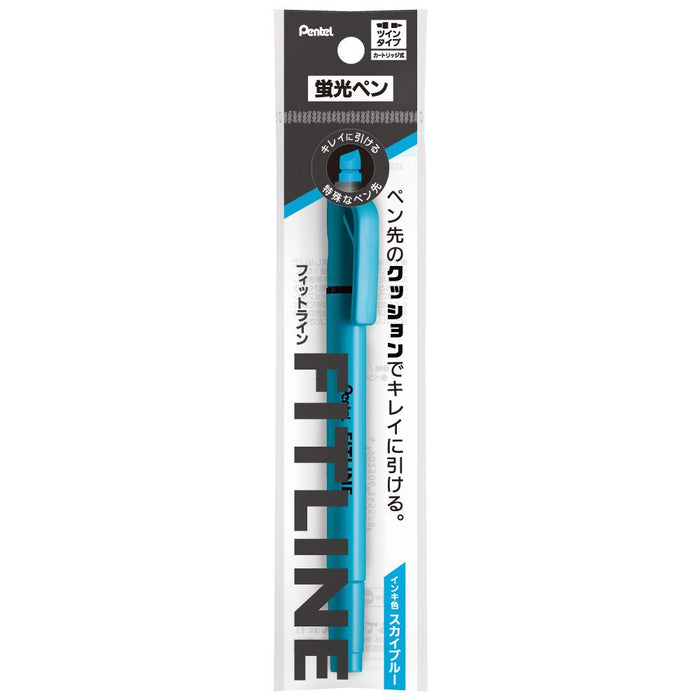 Pentel Fitline Sky Blue Highlighter Xslw11-S Pack of 5