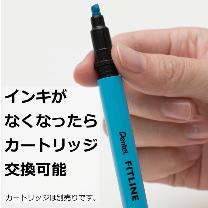 Pentel Fitline 天藍色螢光筆 Xslw11-S 5 件裝