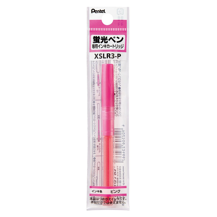 Pentel Handy Line S 粉色荧光笔带 Xslr3-P 墨盒 10 支装