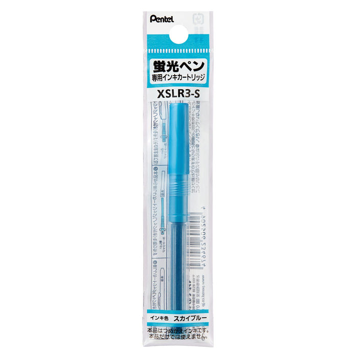 Pentel Handy Line S Xslr3-S 10 件装天蓝色荧光笔芯