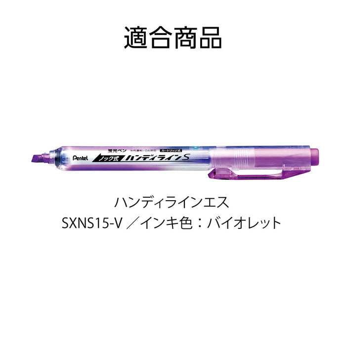 Pentel Handyline S Violet Highlighter Pen with 10 Xslr3-V Cartridges