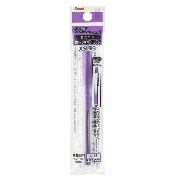 Pentel Handyline S Violet Highlighter Pen with 10 Xslr3-V Cartridges