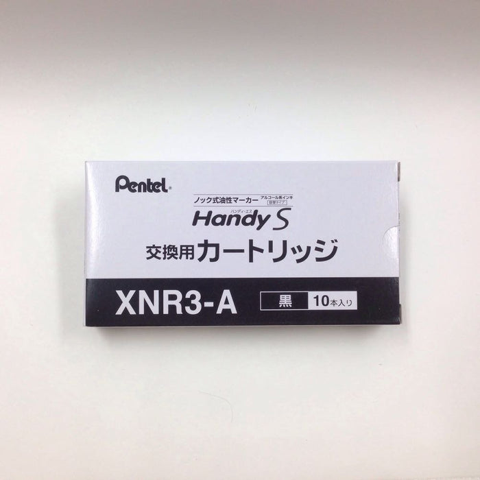 Pentel Handy S XNR3-A Marker Ink Cartridge Set of 10 in Black